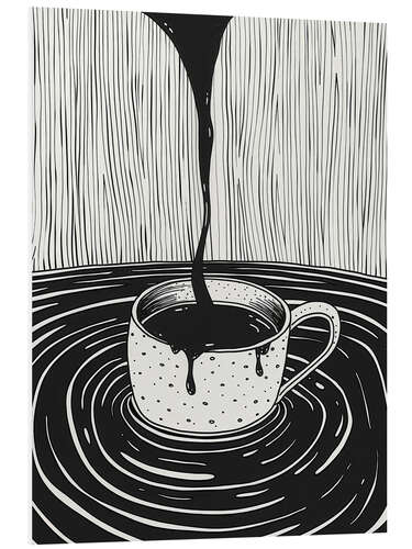Quadro em PVC Too much caffeine