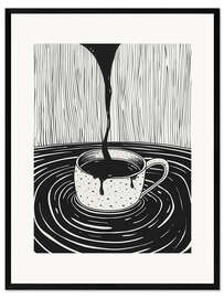 Innrammet kunsttrykk Too much caffeine