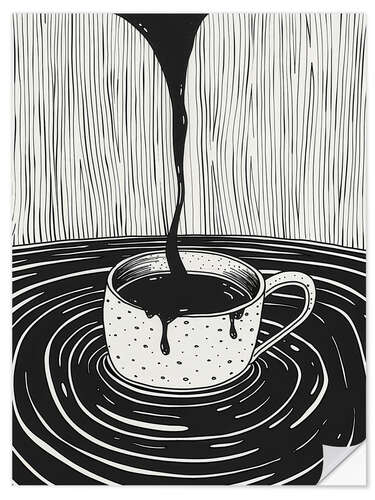 Vinilo para la pared Too much caffeine