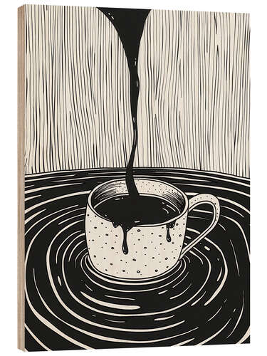 Print på træ Too much caffeine