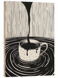Quadro de madeira Too much caffeine