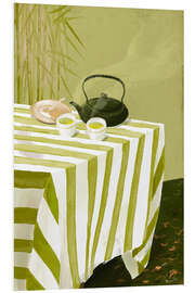 Foam board print Autumn tea garden in green - Marco Marella