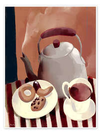 Obra artística Autumn afternoon tea and biscuits in London England - Marco Marella