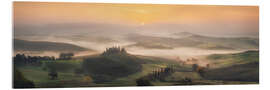 Akrylbillede Morning mist in Tuscany