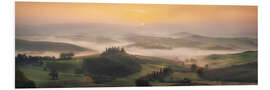 Stampa su PVC Morning mist in Tuscany