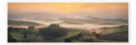 Wall print Morning mist in Tuscany - André Wandrei