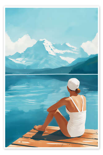 Poster Swimming in a Swiss mountain lake