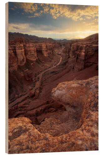Wood print Charyn Canyon in kazakhstan