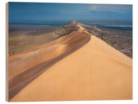 Wood print Singing Dunes near Almaty, Kazachstan