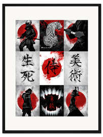 Gerahmter Kunstdruck Samurai Bushido