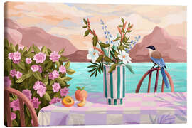 Canvas print Peachy Evenings - Goed Blauw