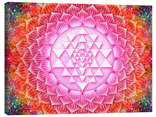 Canvas print Sri Yantra Lotus