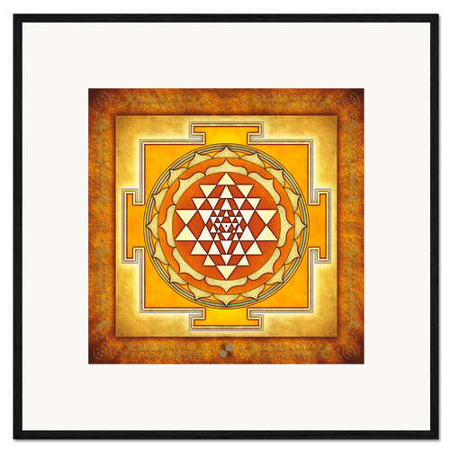 Ingelijste kunstdruk Sri Yantra
