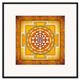 Ingelijste kunstdruk Sri Yantra
