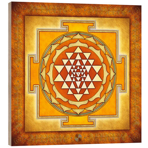 Cuadro de madera Sri Yantra