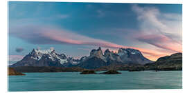Acrylglasbild Torres del Paine in Patagonien - Dieter Meyrl