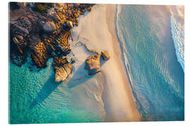Akrylglastavla Aerial sunset on the beach in Victoria, Australia