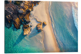 Gallery print Aerial sunset on the beach in Victoria, Australia