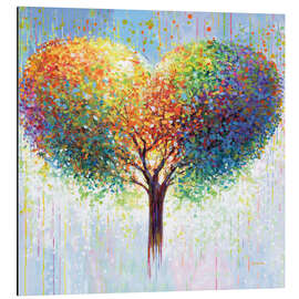 Stampa su alluminio Tree of Love - Leon Devenice