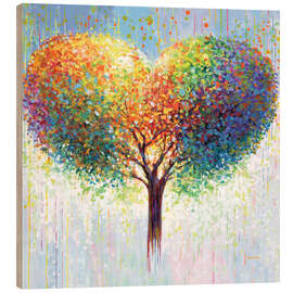 Wood print Tree of Love - Leon Devenice