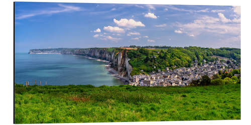 Stampa su alluminio Cliffs near Yport in Normandy, France