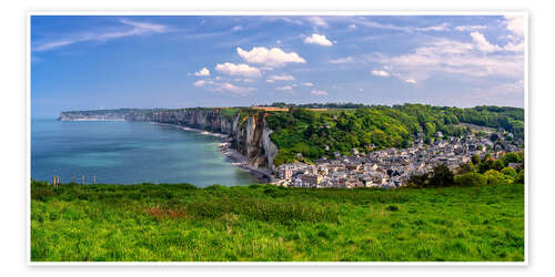 Plakat Cliffs near Yport in Normandy, France