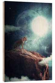 Puutaulu Leopard in the moon night dominating the jungle - Gen Z
