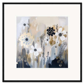 Kunsttryk i ramme Flower Abstract