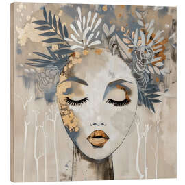 Stampa su legno Botanic Face - Bella Eve