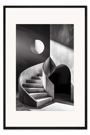 Gerahmter Kunstdruck Bauhaus Style Treppe