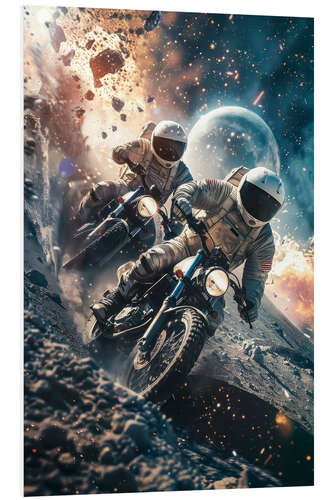 PVC print Astronauts motorcycle racing