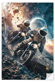Wall sticker Astronauts motorcycle racing