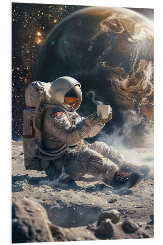 Cuadro de PVC Astronaut takes a coffee break