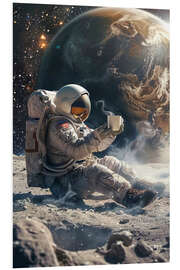 Cuadro de PVC Astronaut takes a coffee break - Peter Roder