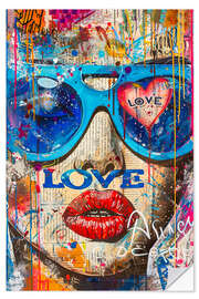 Selvklebende plakat Love Art