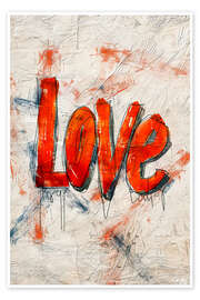 Wall print Love - Peter Roder