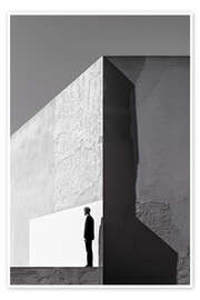 Wall print Man in front of modernist building - Peter Roder