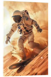 Akrylbillede Astronaut Snowboarder - Peter Roder