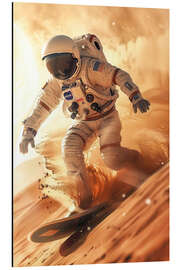Alubild Astronaut Snowboarder