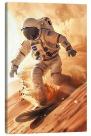 Leinwandbild Astronaut Snowboarder - Peter Roder