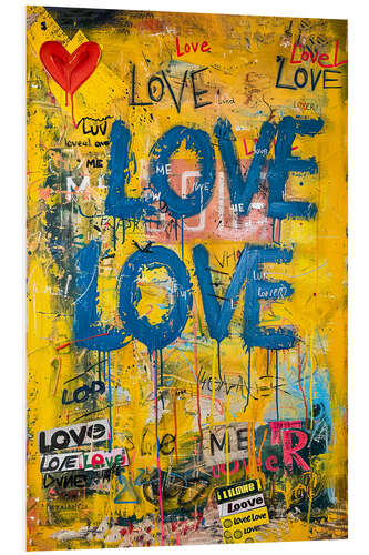 Foam board print Love Graffiti