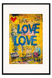 Gerahmter Kunstdruck Love Graffiti