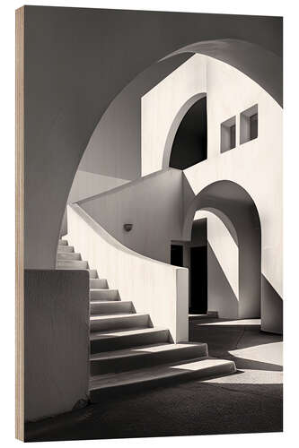 Holzbild Bauhaus-Treppen