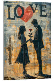 Tableau en aluminium Love Date