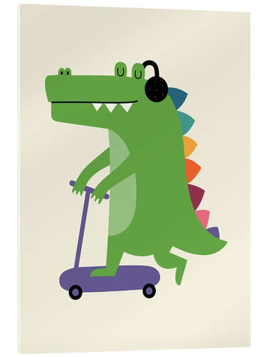 Obraz na szkle akrylowym Croco Scooter