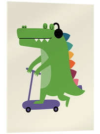 Obraz na szkle akrylowym Croco Scooter