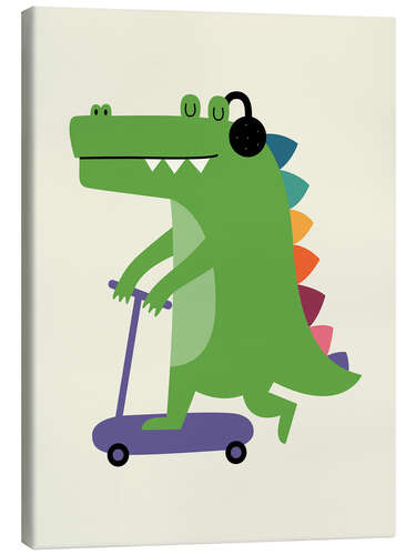 Tableau sur toile Croco Scooter