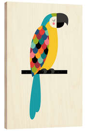 Trätavla Macaw Parrot - Andy Westface
