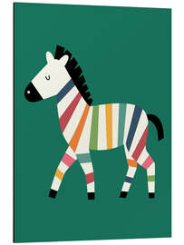 Aluminiumsbilde Rainbow Zebra