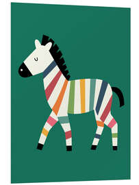 Tableau en PVC Rainbow Zebra